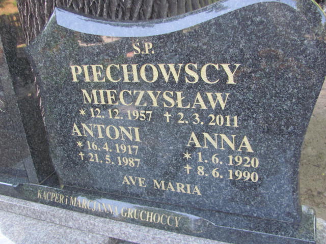 Antoni Piechowski 1917 Wieruszów podzamcze - Grobonet - Wyszukiwarka osób pochowanych