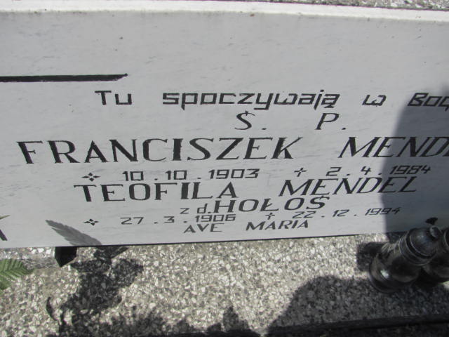 Franciszek Mendel 1903 Wieruszów podzamcze - Grobonet - Wyszukiwarka osób pochowanych